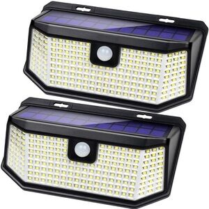 Aootek Solar Lights Outdoor 182 LEDs 2500Lm Solar Motion Sensor‎ Lights-2pack